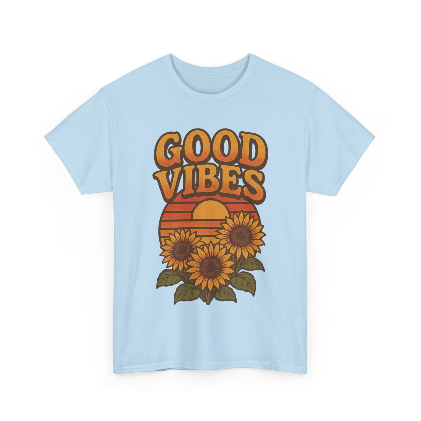 Good Vibes Tee with Sunflowers