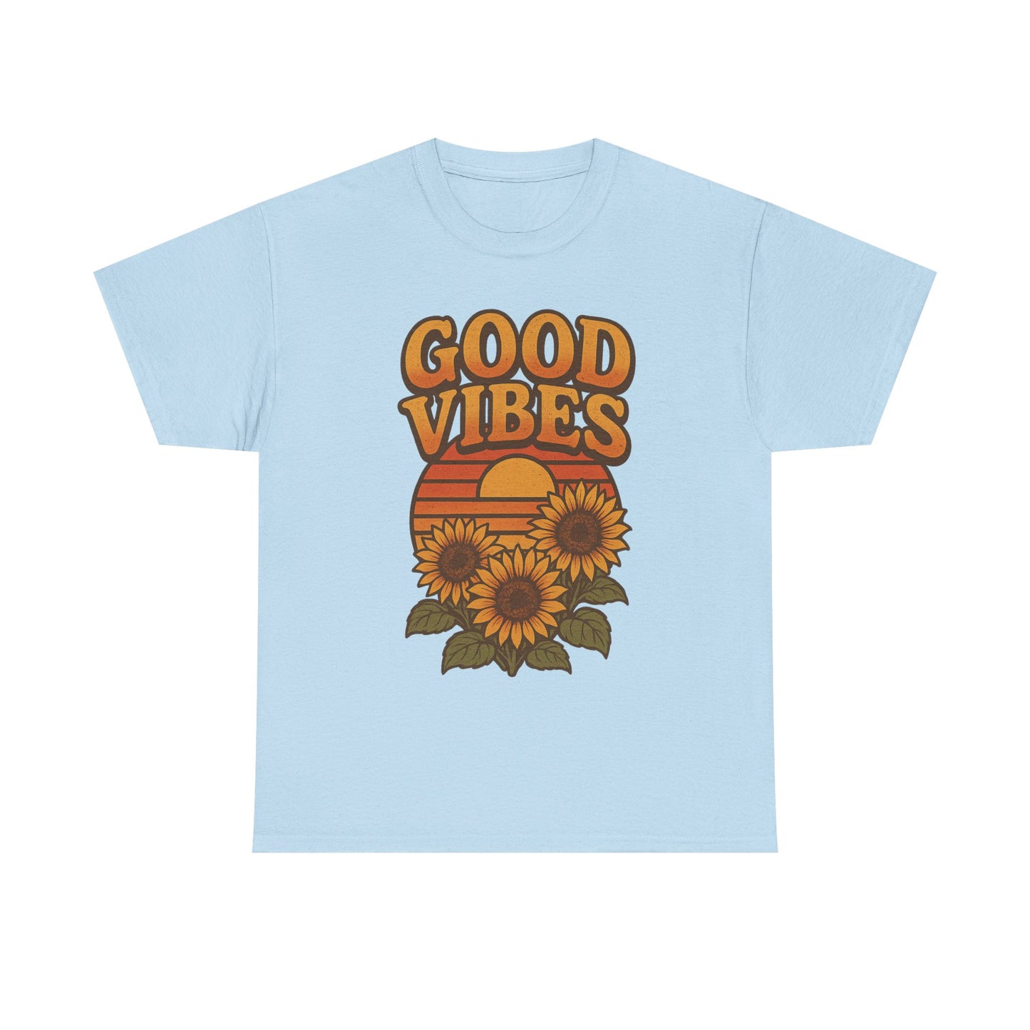 Good Vibes Tee with Sunflowers