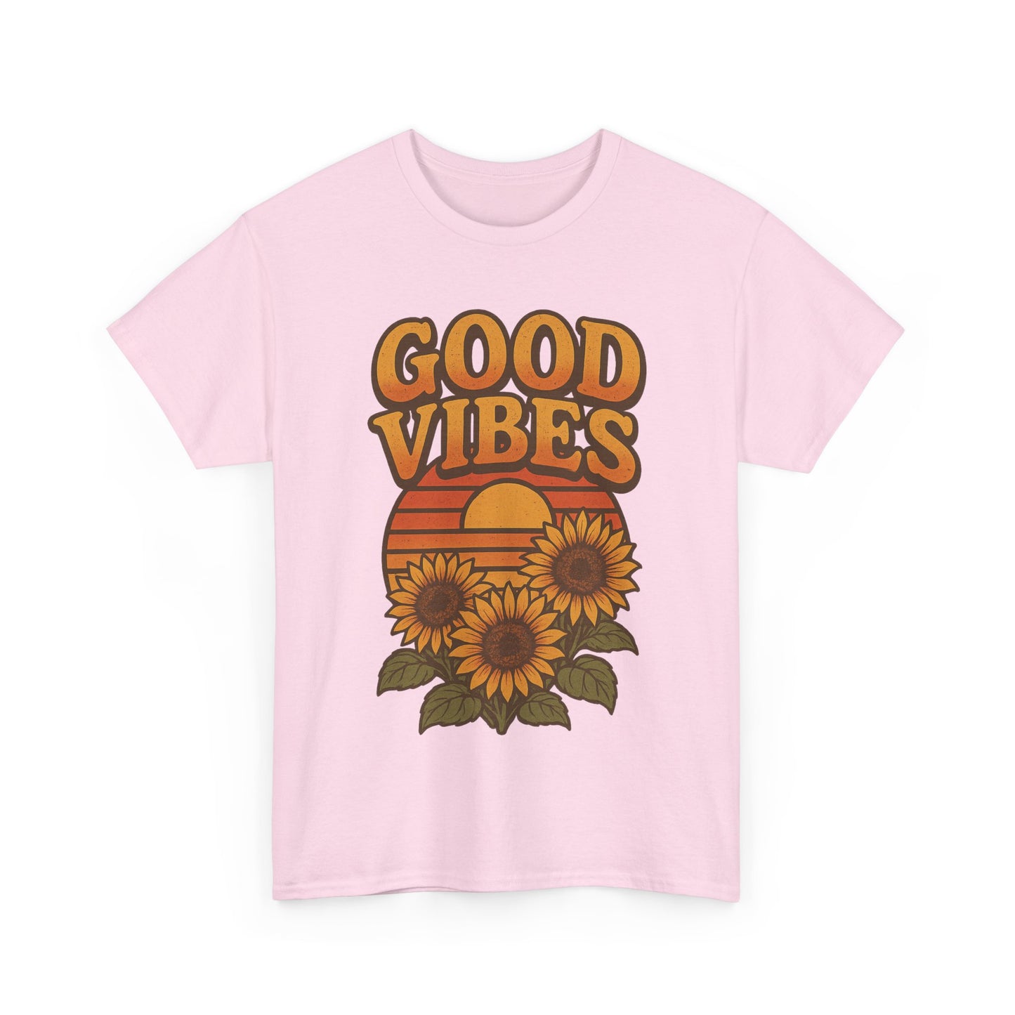 Good Vibes Tee with Sunflowers