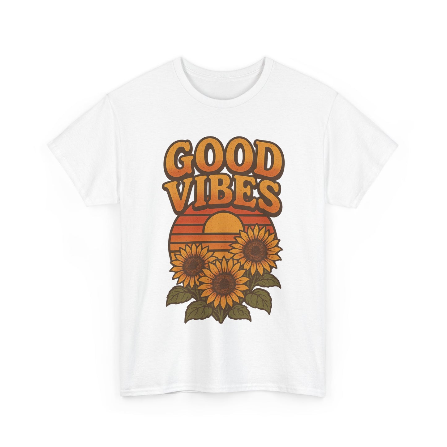 Good Vibes Tee with Sunflowers